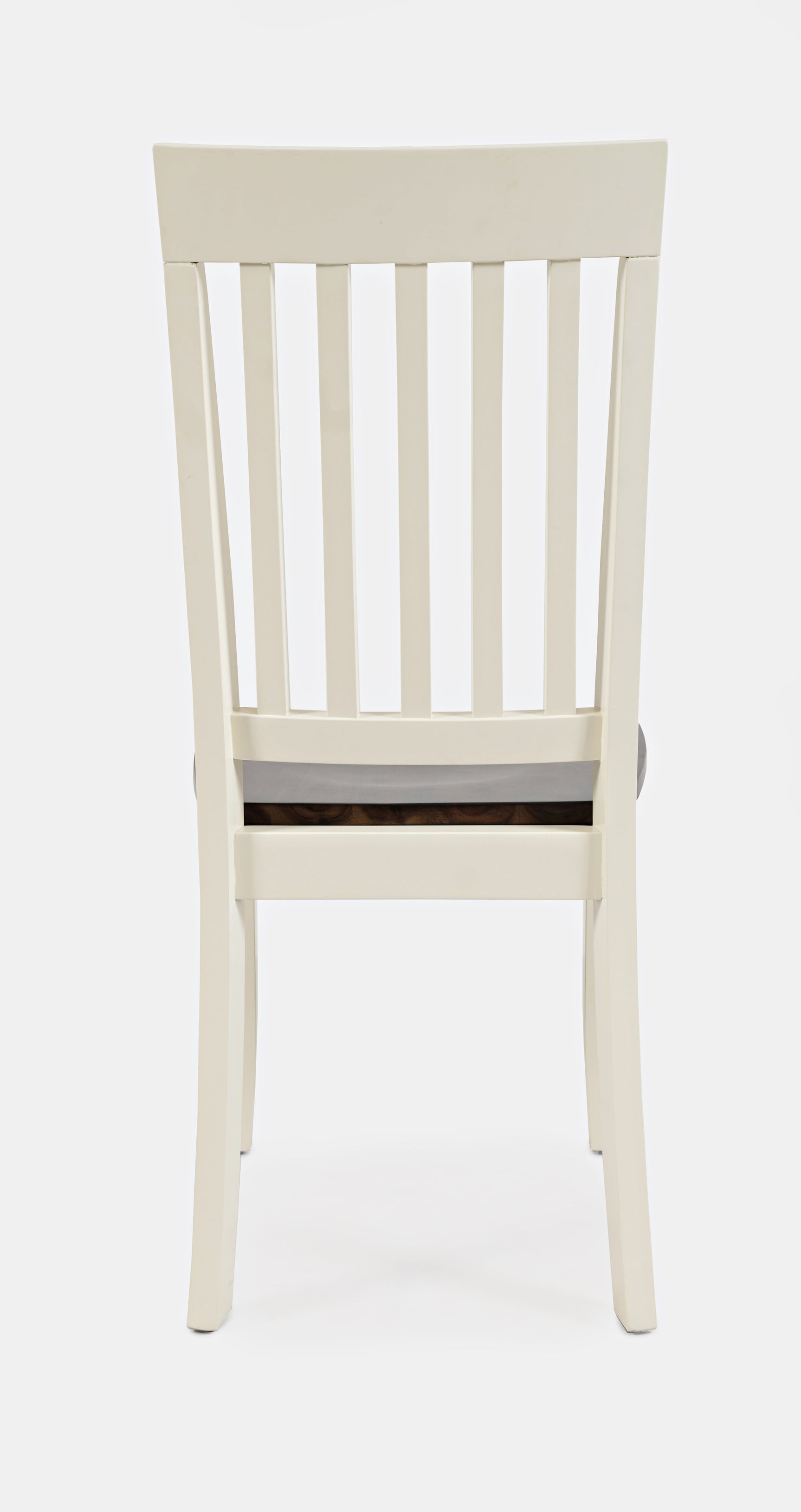 Decatur Lane White/Autumn Brown Slatback Chair (Set of 2) - Ornate Home