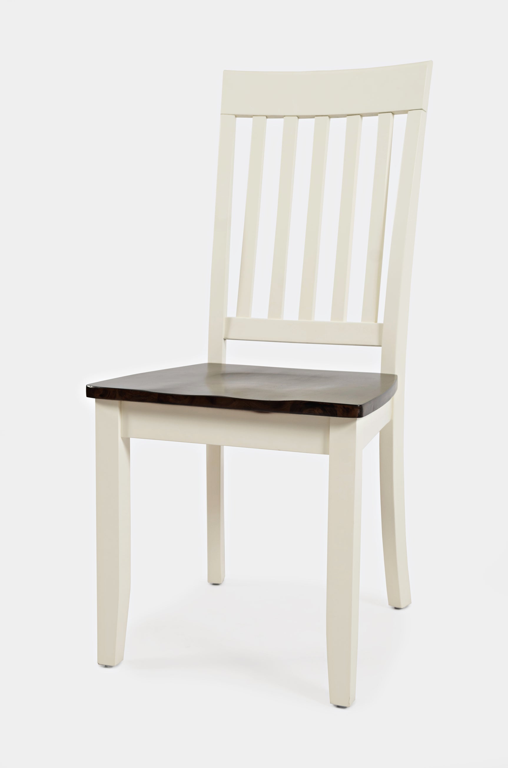 Decatur Lane White/Autumn Brown Slatback Chair (Set of 2) - Ornate Home