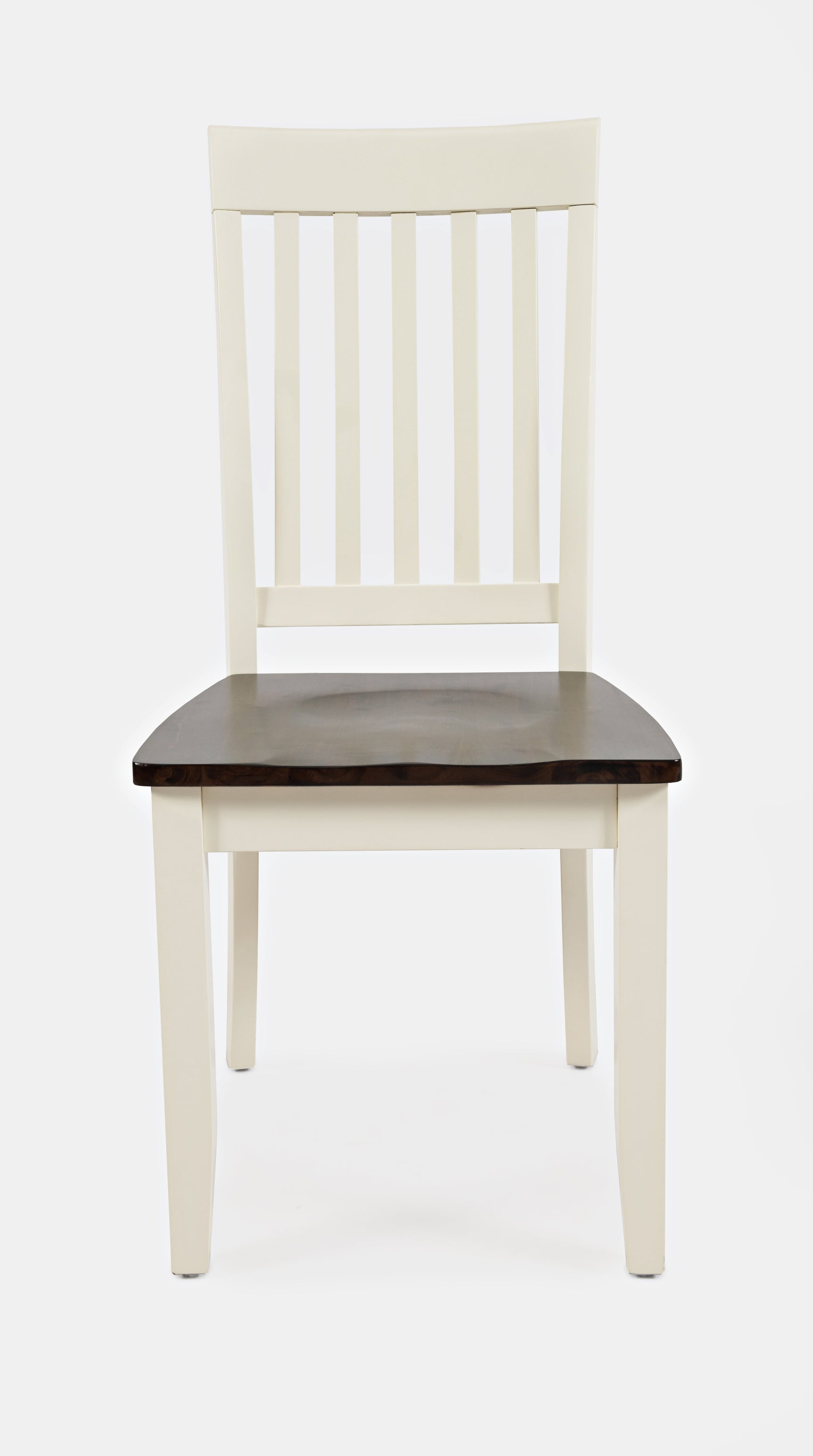 Decatur Lane White/Autumn Brown Slatback Chair (Set of 2) - Ornate Home