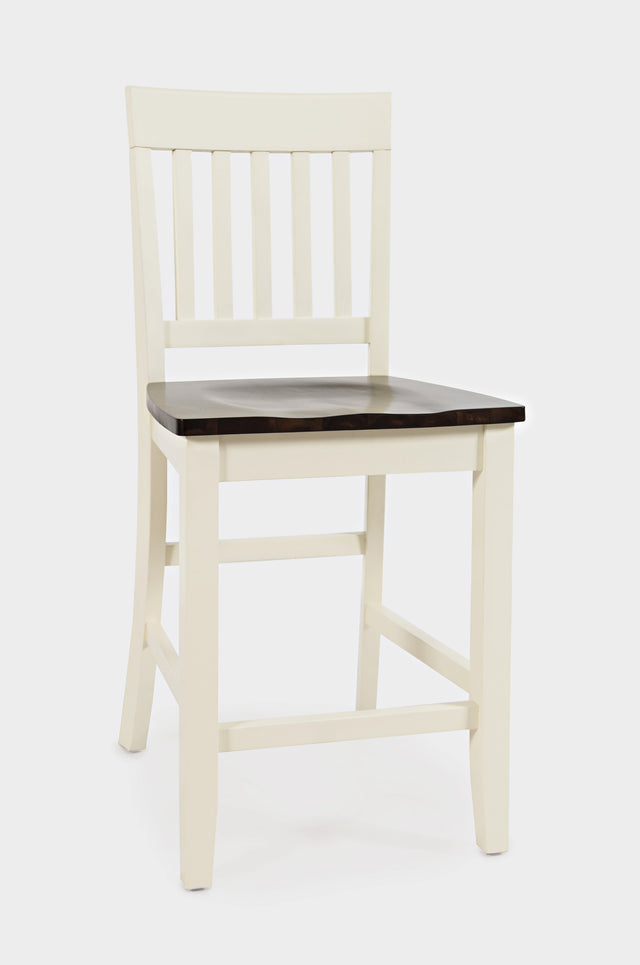 Decatur Lane White/Autumn Brown Stool (Set of 2) - Ornate Home