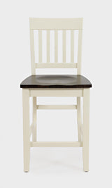 Decatur Lane White/Autumn Brown Stool (Set of 2) - Ornate Home