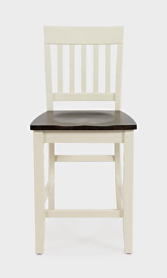 Decatur Lane White/Autumn Brown Stool (Set of 2) - Ornate Home