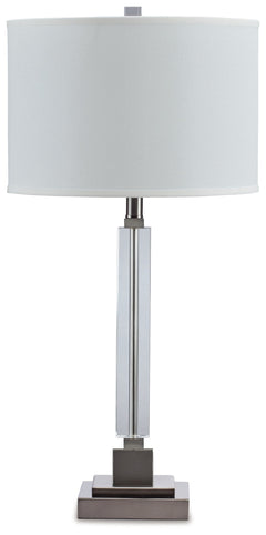 Deccalen Clear/Silver Finish Table Lamp - Ornate Home