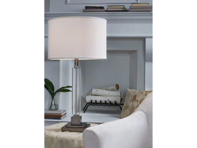 Deccalen Clear/Silver Finish Table Lamp - Ornate Home