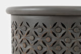 Decker Antique Grey Large Drum Table - Ornate Home
