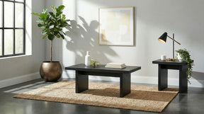 Decker Black 2-Piece Coffee and End Table Set - Ornate Home