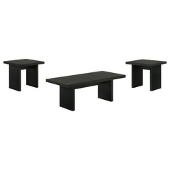 Decker Black 3-Piece Coffee and End Table Set - Ornate Home