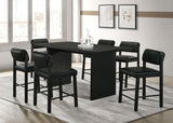 Decker Black 7-piece 70-inch Rectangular Counter Height Dining Set - Ornate Home