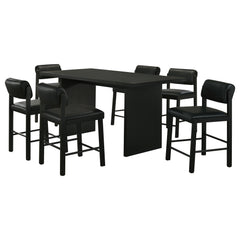 Decker Black 7-piece 70-inch Rectangular Counter Height Dining Set - Ornate Home
