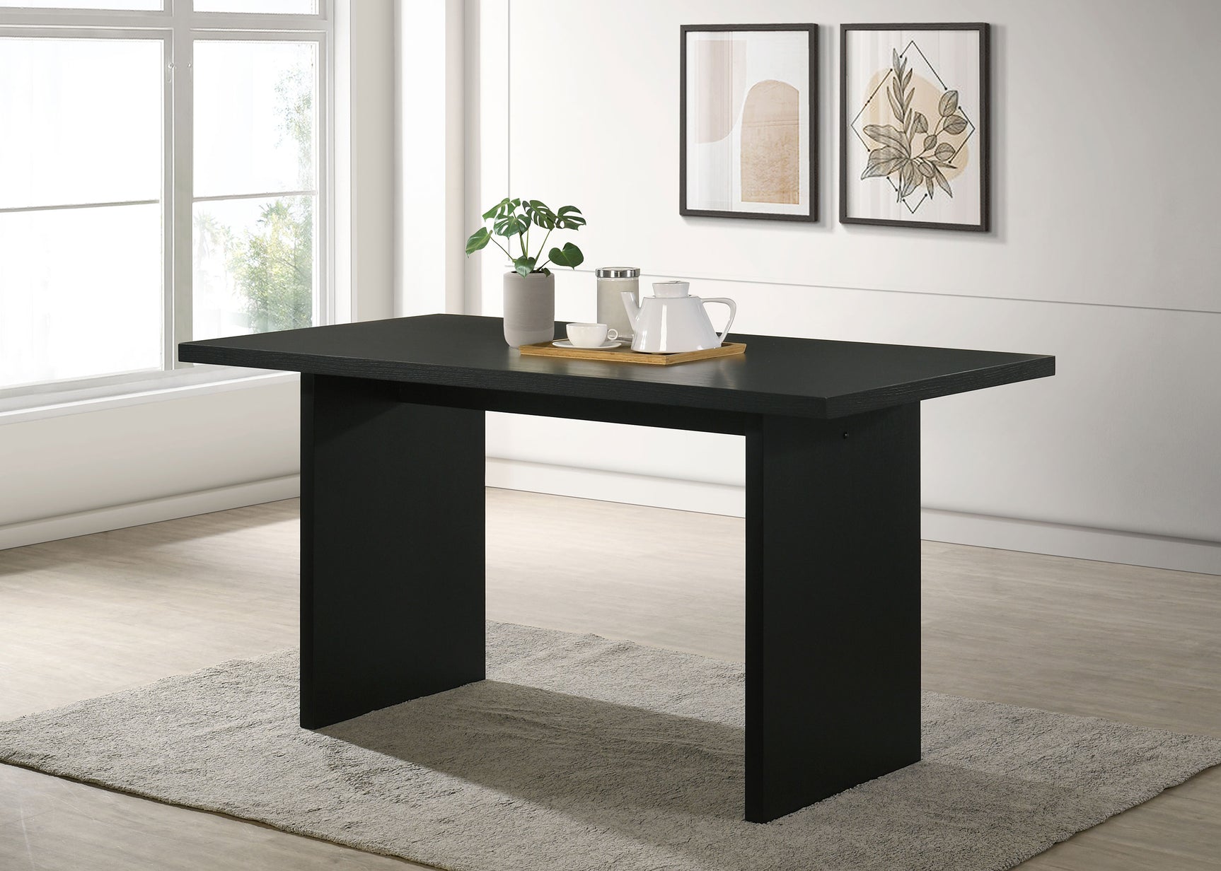 Decker Black 70-inch Rectangular Wood Counter Height Dining Table - Ornate Home