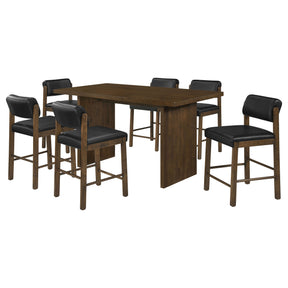 Decker Black/Walnut 7-piece 70-inch Rectangular Counter Height Dining Set - Ornate Home