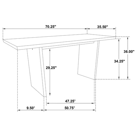 Decker Black/Walnut 7-piece 70-inch Rectangular Counter Height Dining Set - Ornate Home