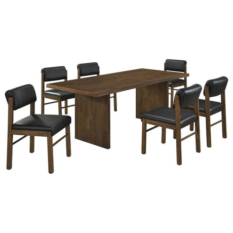 Decker Black/Walnut 7-piece 82-inch Rectangular Dining Set - Ornate Home