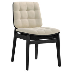 Decker Cream/Black 7-piece 82-inch Rectangular Dining Set - Ornate Home