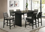 Decker Grey/Black 7-piece 70-inch Rectangular Counter Height Dining Set - Ornate Home