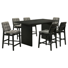 Decker Grey/Black 7-piece 70-inch Rectangular Counter Height Dining Set - Ornate Home