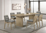 Decker Grey/Natural Oak 7-piece 82-inch Rectangular Dining Set - Ornate Home