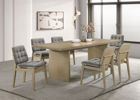 Decker Grey/Natural Oak 7-piece 82-inch Rectangular Dining Set - Ornate Home