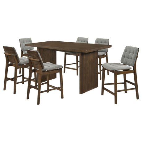 Decker Grey/Walnut 7-piece 70-inch Rectangular Counter Height Dining Set - Ornate Home