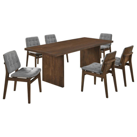 Decker Grey/Walnut 7-piece 82-inch Rectangular Dining Set - Ornate Home