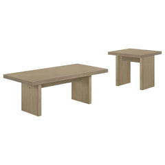 Decker Natural Oak 2-Piece Coffee and End Table Set - Ornate Home