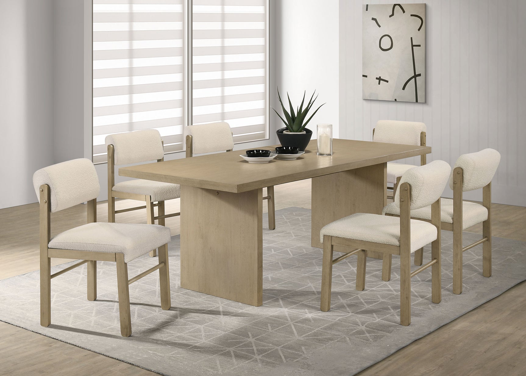 Decker Natural Oak 82-inch Rectangular Wood Dining Table - Ornate Home