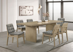 Decker Natural Oak 82-inch Rectangular Wood Dining Table - Ornate Home