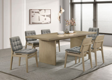 Decker Natural Oak 82-inch Rectangular Wood Dining Table - Ornate Home