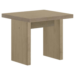 Decker Natural Oak Square Occasional Side End Table - Ornate Home