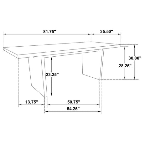 Decker Cream/Walnut 7-piece 82-inch Rectangular Dining Set - Ornate Home