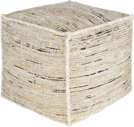Deckers Rustic Striped Rectangular Pouf - Ornate Home