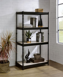 Decmus Natural/Black Bookshelf (60" H) - Ornate Home