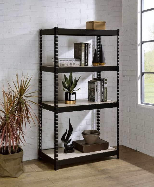 Decmus Natural/Black Bookshelf (60" H) - Ornate Home