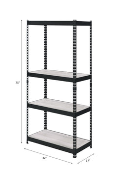 Decmus Natural/Black Bookshelf (71" H) - Ornate Home