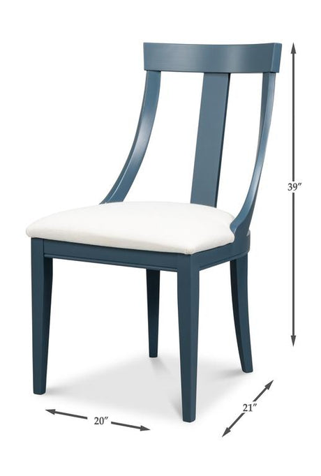 Deco Blue Side Chair (Set of 2) - Ornate Home