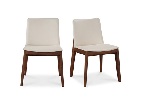 Deco Cream White Dining Chair (Set of 2) - Ornate Home