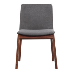 Deco Dark Grey/Natural Walnut Dining Chair (Set of 2) - Ornate Home