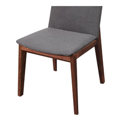 Deco Dark Grey/Natural Walnut Dining Chair (Set of 2) - Ornate Home