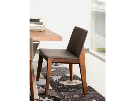 Deco Dark Grey/Natural Walnut Dining Chair (Set of 2) - Ornate Home