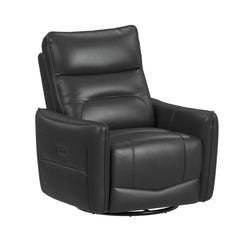 Deco Del Mar Grey P1 Recliner with Glider and Swivel - Ornate Home
