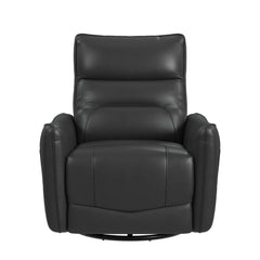 Deco Del Mar Grey P1 Recliner with Glider and Swivel - Ornate Home