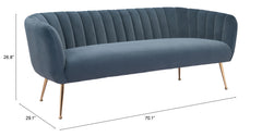 Deco Gray Sofa - Ornate Home