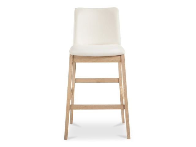 Deco White Oak Barstool - Ornate Home