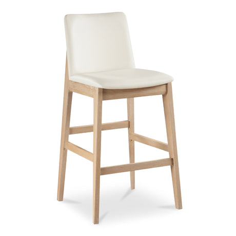 Deco White Oak Barstool - Ornate Home