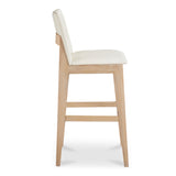 Deco White Oak Barstool - Ornate Home