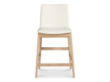 Deco White Oak Counter Stool - Ornate Home
