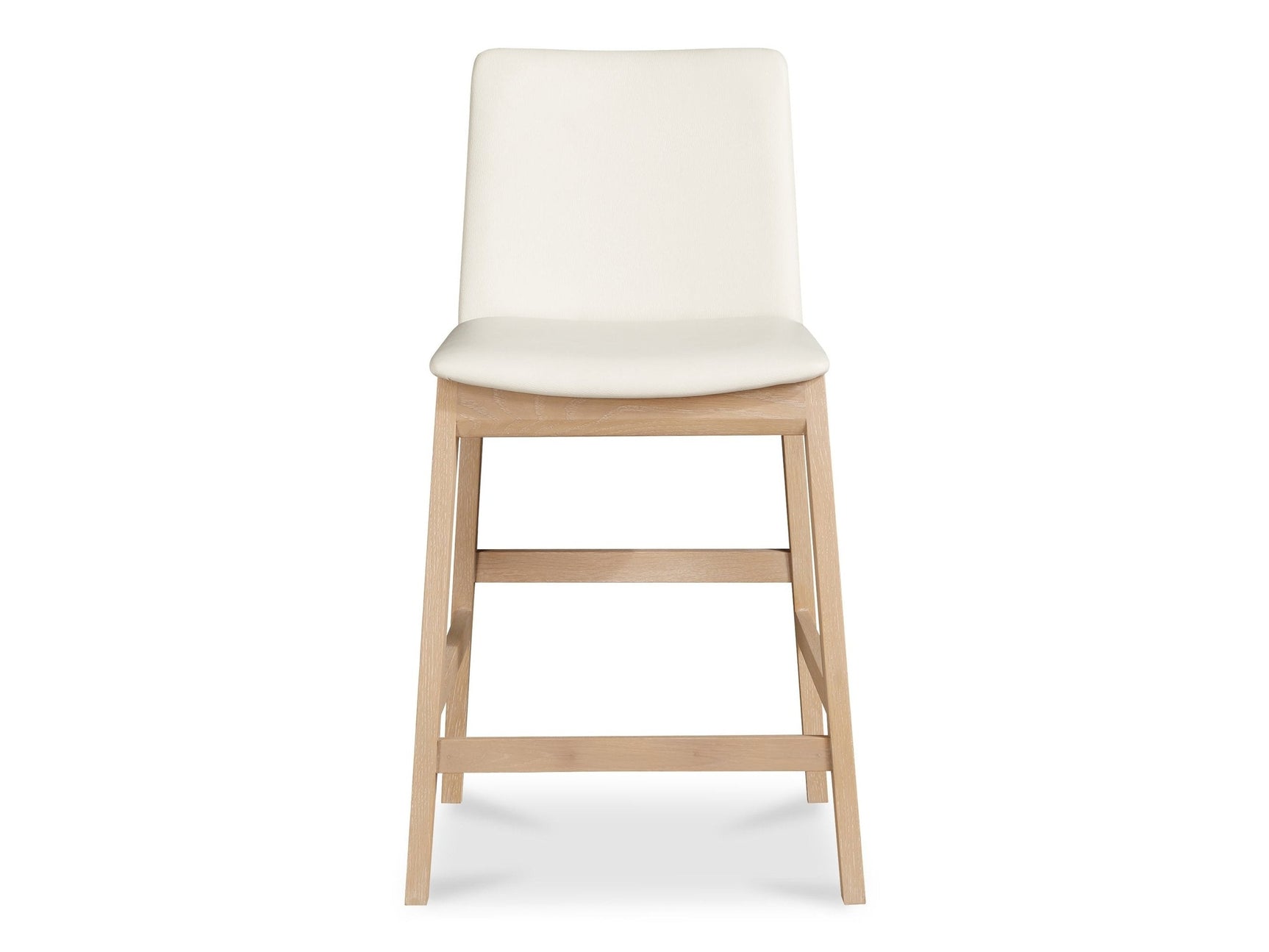 Deco White Oak Counter Stool - Ornate Home