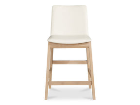 Deco White Oak Counter Stool - Ornate Home