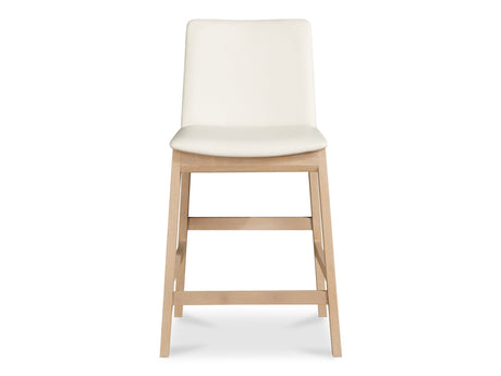 Deco White Oak Counter Stool - Ornate Home