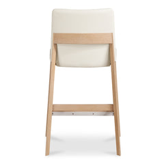 Deco White Oak Counter Stool - Ornate Home